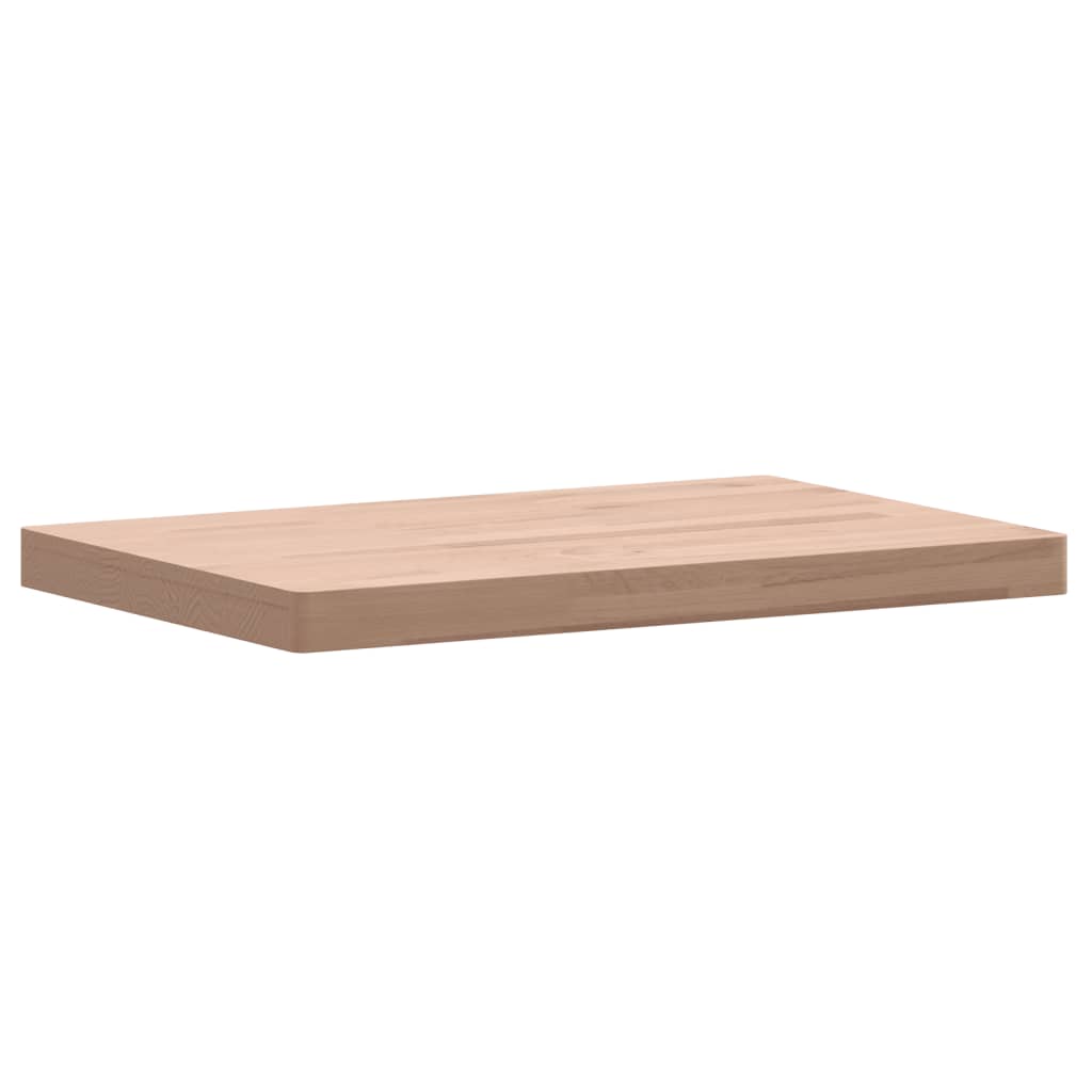 Table top 60x40x4 cm rectangular solid beech wood