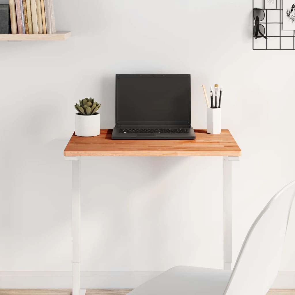 Table top 60x40x1.5 cm rectangular solid beech wood