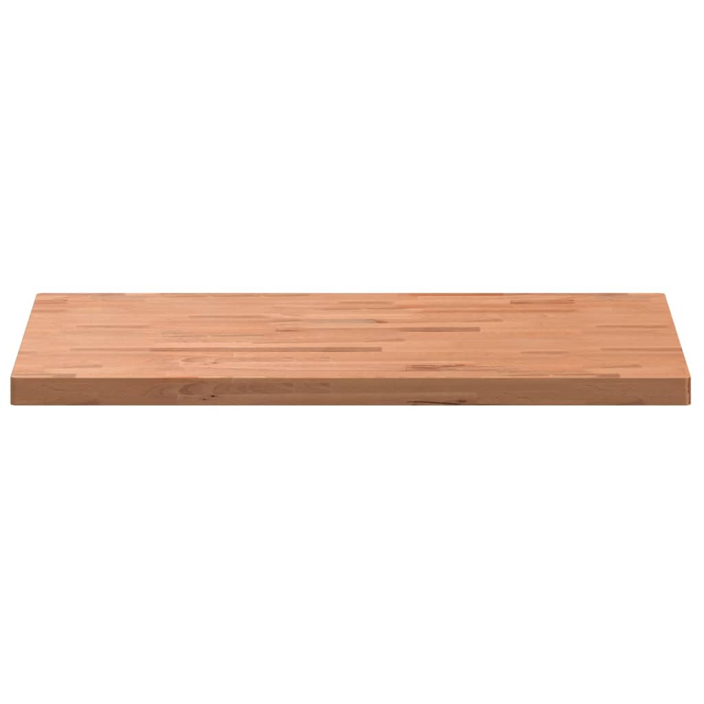 Table top 100x60x4 cm rectangular solid beech wood