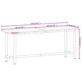 Werkbank 200x55x81,5 cm aus massivem Buchenholz und Metall