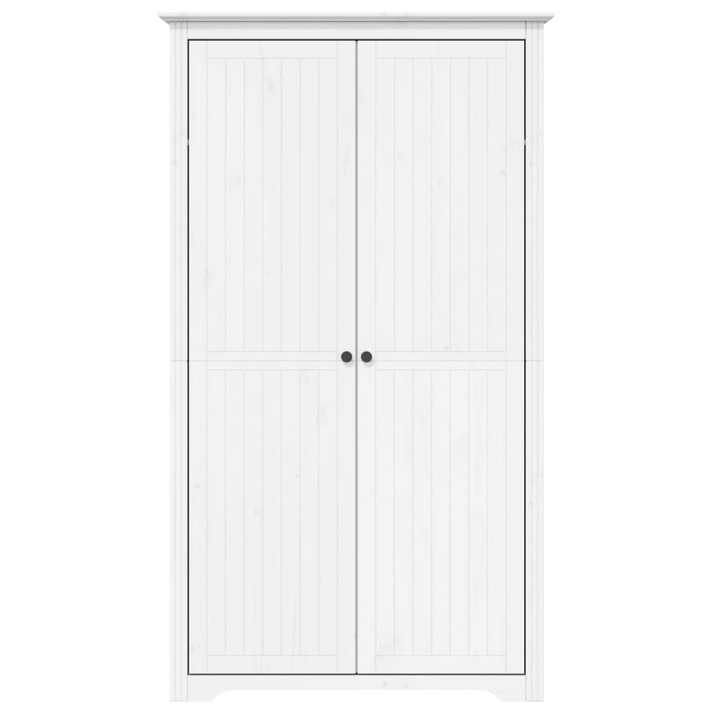 Garde-robe BODO blanc 99x53,5x173 cm bois massif de pin