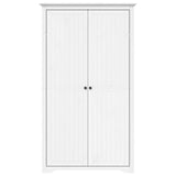 Garde-robe BODO blanc 99x53,5x173 cm bois massif de pin