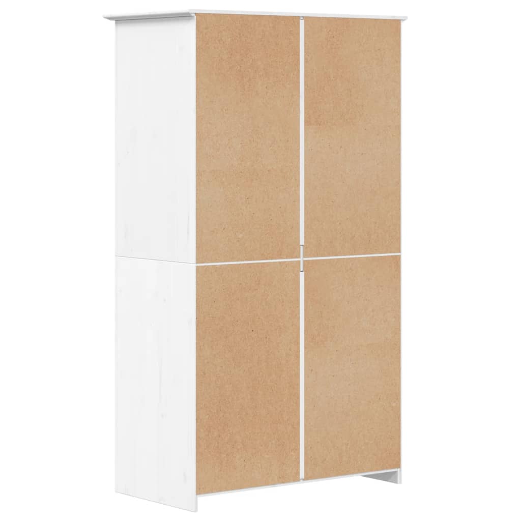 Garde-robe BODO blanc 99x53,5x173 cm bois massif de pin