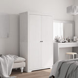 Garde-robe BODO blanc 99x53,5x173 cm bois massif de pin