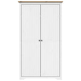 Garde-robe BODO blanc marron 99x53,5x173 cm bois massif de pin