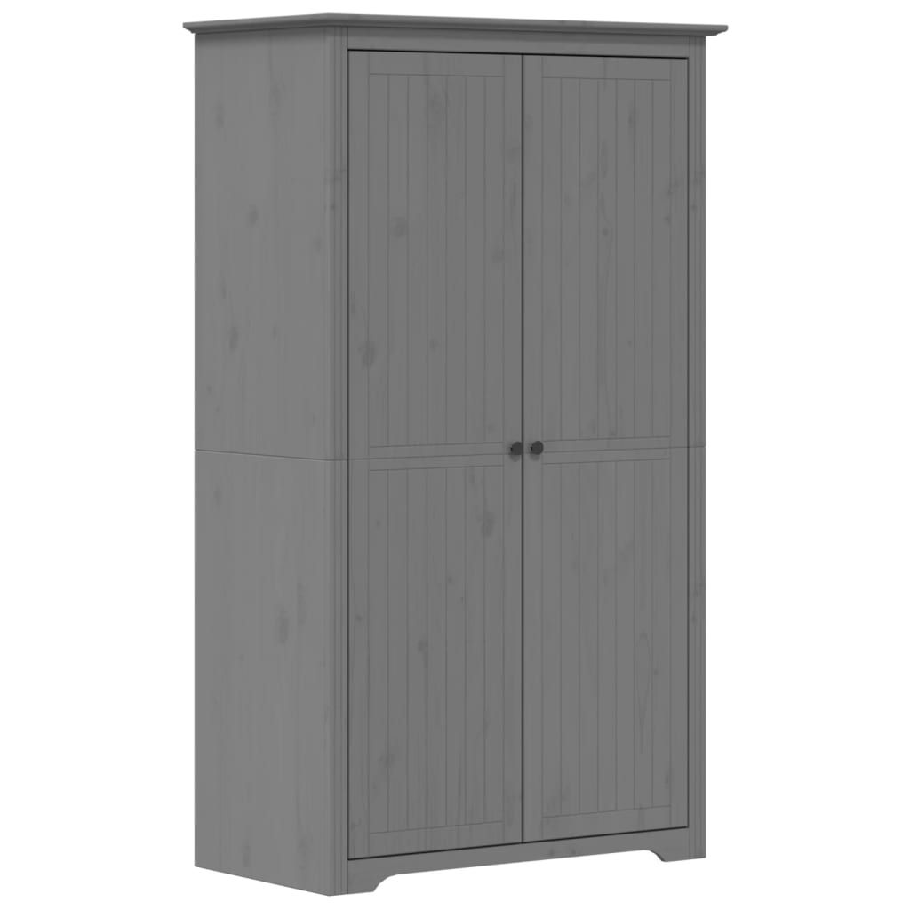 Garde-robe BODO gris 99x53,5x173 cm bois massif de pin