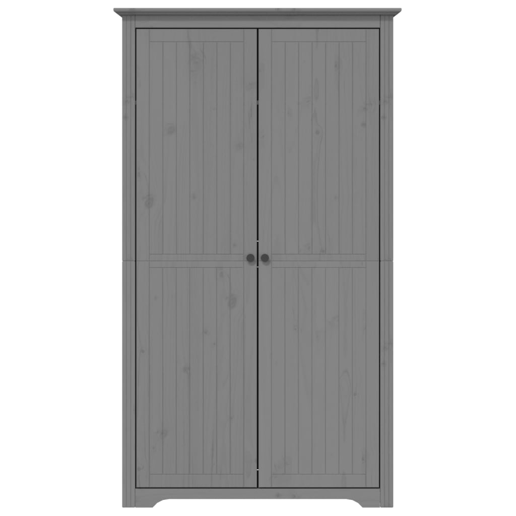 Garde-robe BODO gris 99x53,5x173 cm bois massif de pin