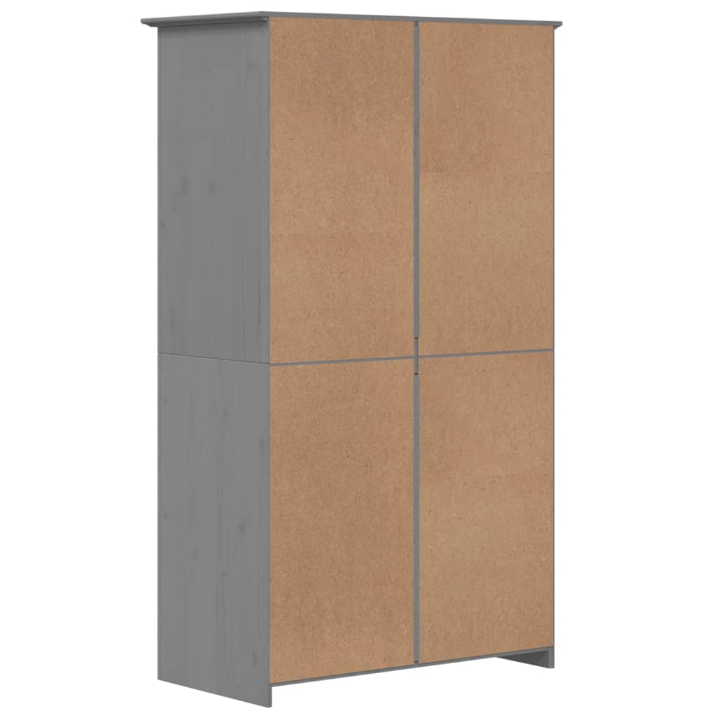 Garde-robe BODO gris 99x53,5x173 cm bois massif de pin