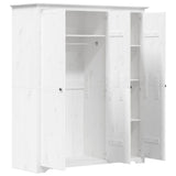 Garde-robe BODO blanc 146x53,5x173 cm bois massif de pin