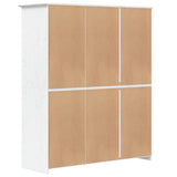 Garde-robe BODO blanc 146x53,5x173 cm bois massif de pin