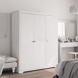 Garde-robe BODO blanc 146x53,5x173 cm bois massif de pin