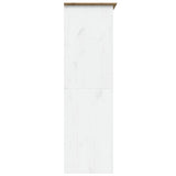 Garde-robe BODO blanc marron 146x53,5x173 cm bois massif de pin