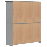 Garde-robe BODO gris 146x53,5x173 cm bois massif de pin