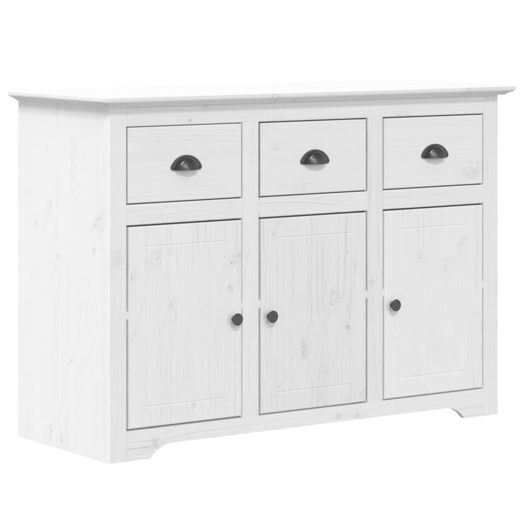 BODO white sideboard 115.5x44x80 cm solid pine wood