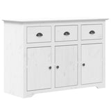 BODO white sideboard 115.5x44x80 cm solid pine wood