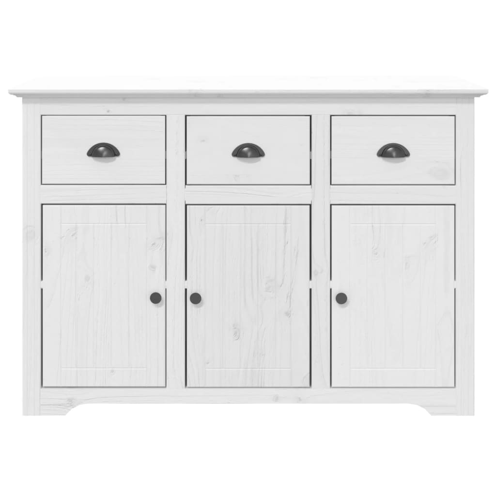 BODO white sideboard 115.5x44x80 cm solid pine wood