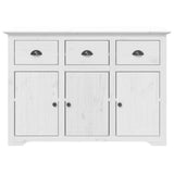 BODO white sideboard 115.5x44x80 cm solid pine wood