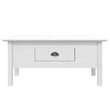 Table basse BODO blanc 100x55x46 cm bois de pin massif