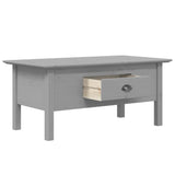 Table basse BODO gris 100x55x46 cm bois de pin massif