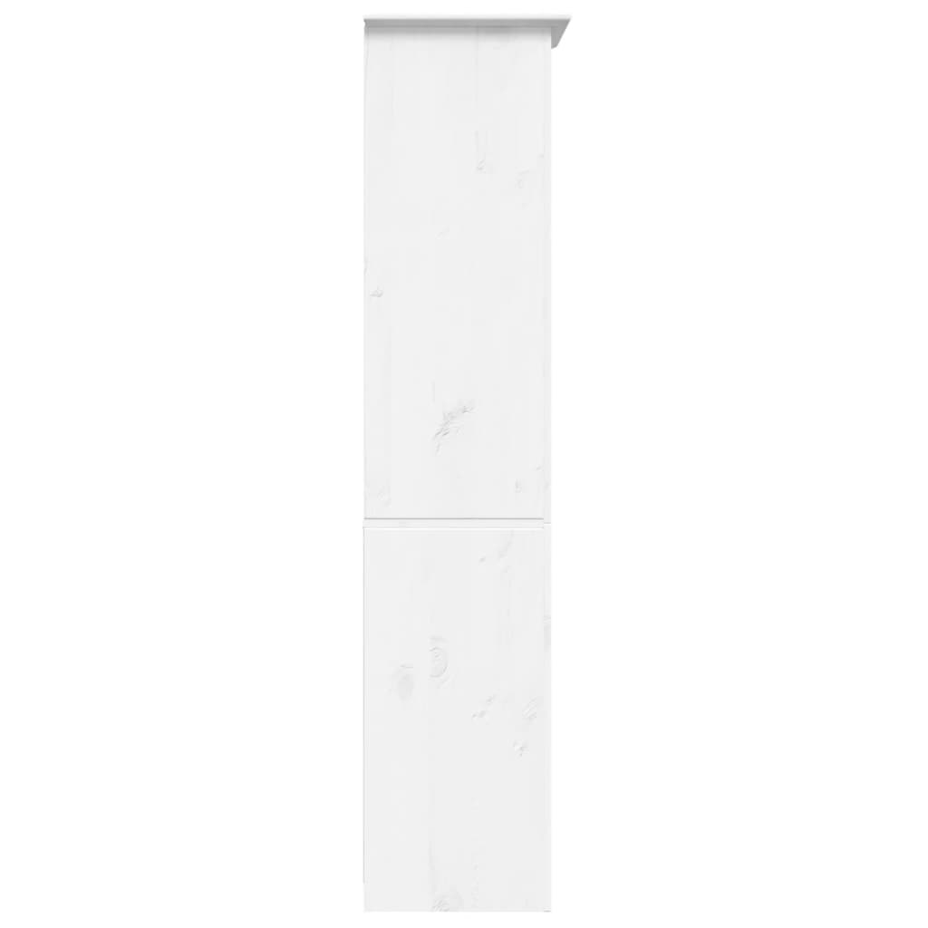 Bibliothèque BODO blanc 82x40x173 cm bois pin massif 5 niveaux