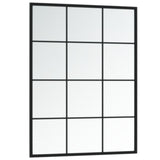 Miroirs muraux 2 pcs noir 80x60 cm métal