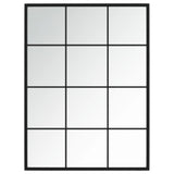 Miroirs muraux 2 pcs noir 80x60 cm métal