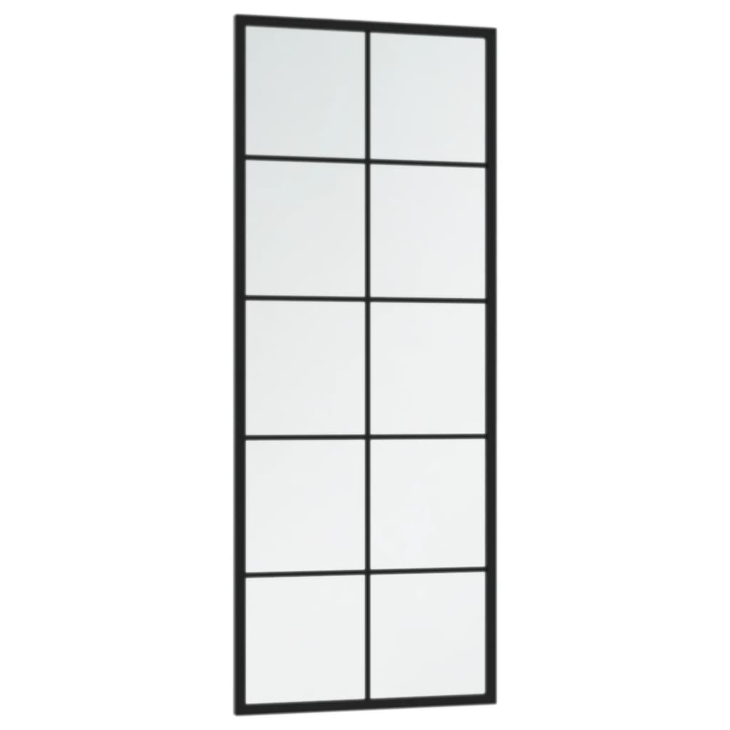 Wall mirrors 2 pcs black 100x40 cm metal