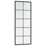 Wall mirrors 2 pcs black 100x40 cm metal