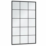 Miroirs muraux 3 pcs noir 100x60 cm métal