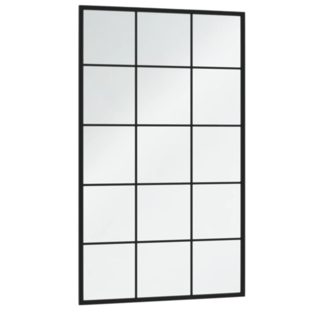 Wall mirrors 4 pcs black 100x60 cm metal