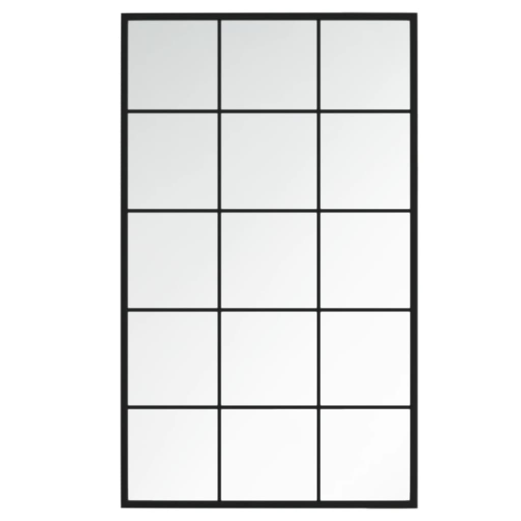 Miroirs muraux 4 pcs noir 100x60 cm métal