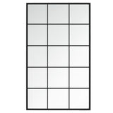 Miroirs muraux 4 pcs noir 100x60 cm métal