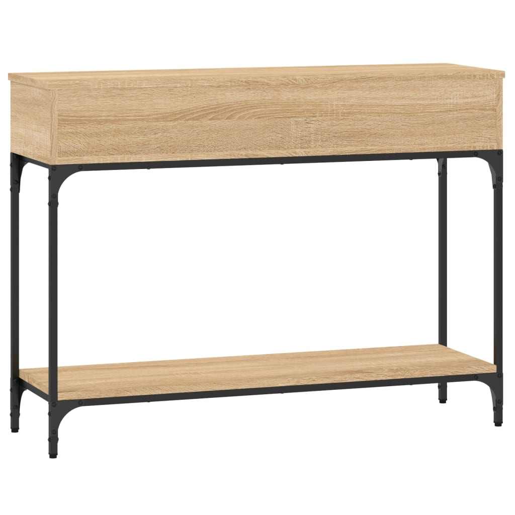 Table console chêne sonoma 100x30,5x75 cm bois d'ingénierie