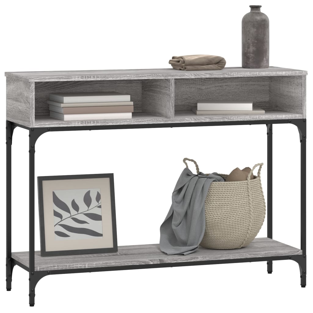 Console table sonoma gray 100x30.5x75 cm engineered wood