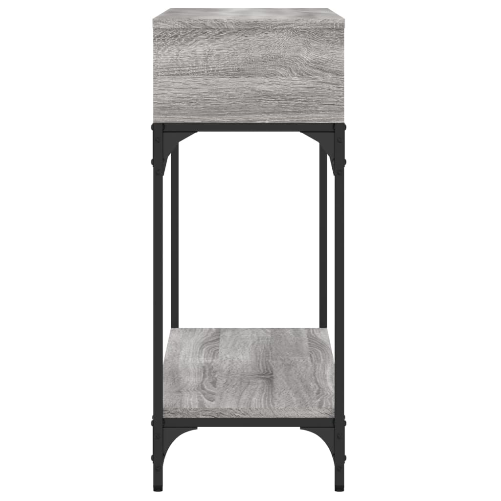 Table console sonoma gris 100x30,5x75 cm bois d'ingénierie