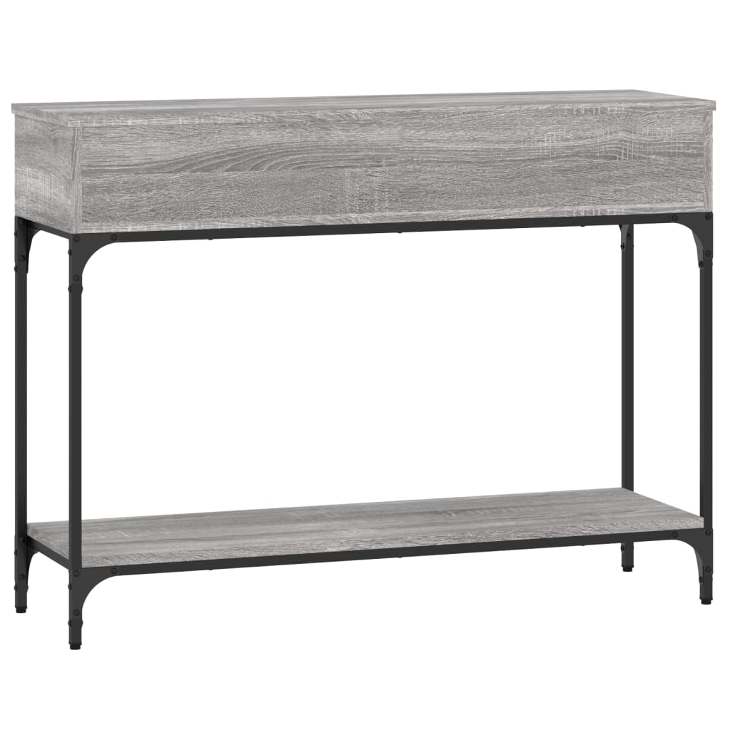 Table console sonoma gris 100x30,5x75 cm bois d'ingénierie