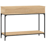 Table console chêne sonoma 100x34,5x75 cm bois d'ingénierie