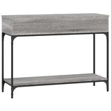 Table console sonoma gris 100x34,5x75 cm bois d'ingénierie