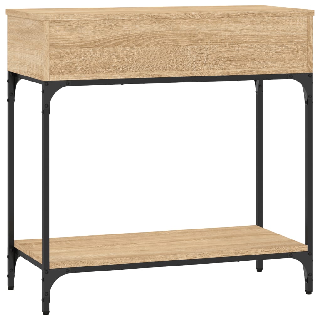 Table console chêne sonoma 75x34,5x75 cm bois d'ingénierie