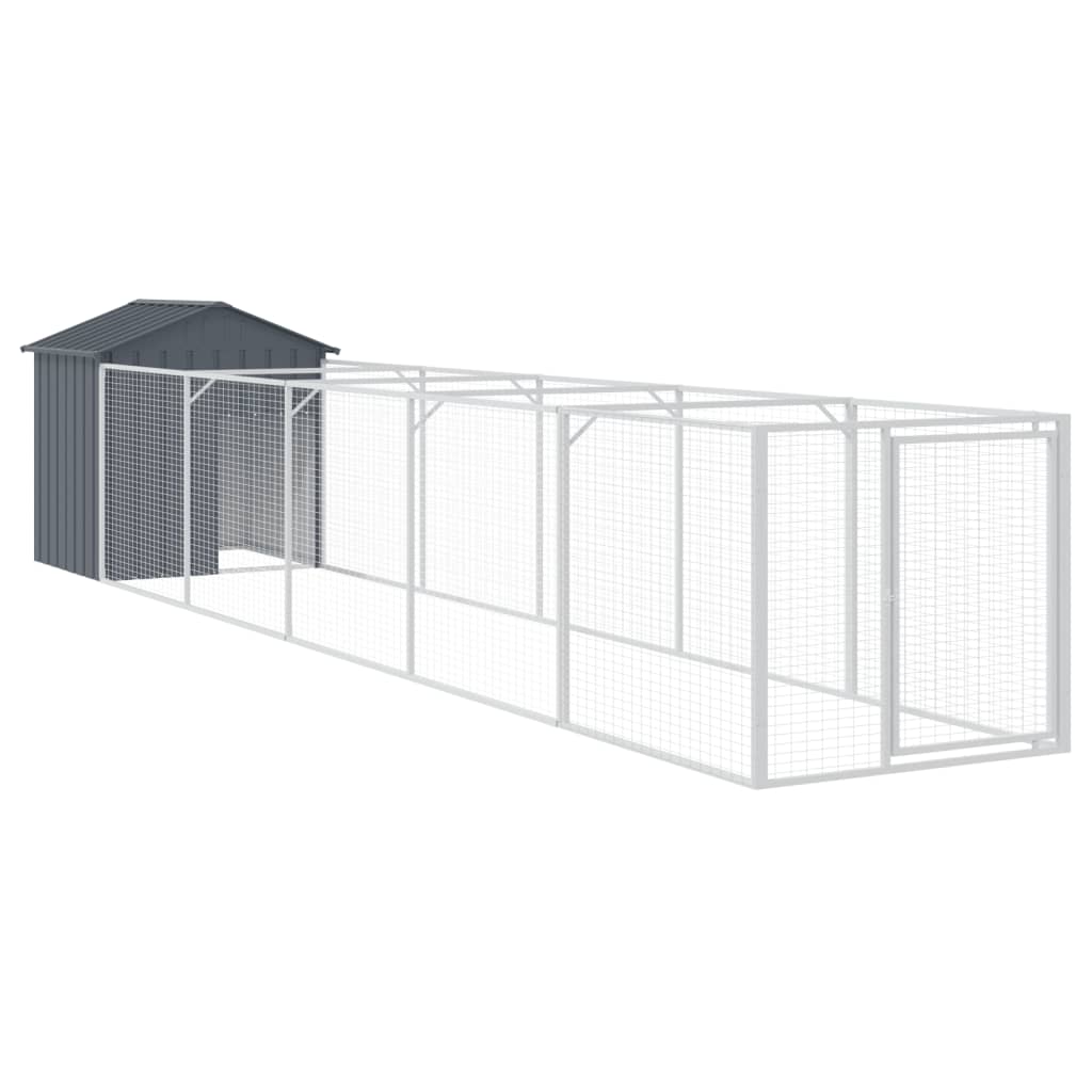 Dog house with anthracite roof galvanized steel