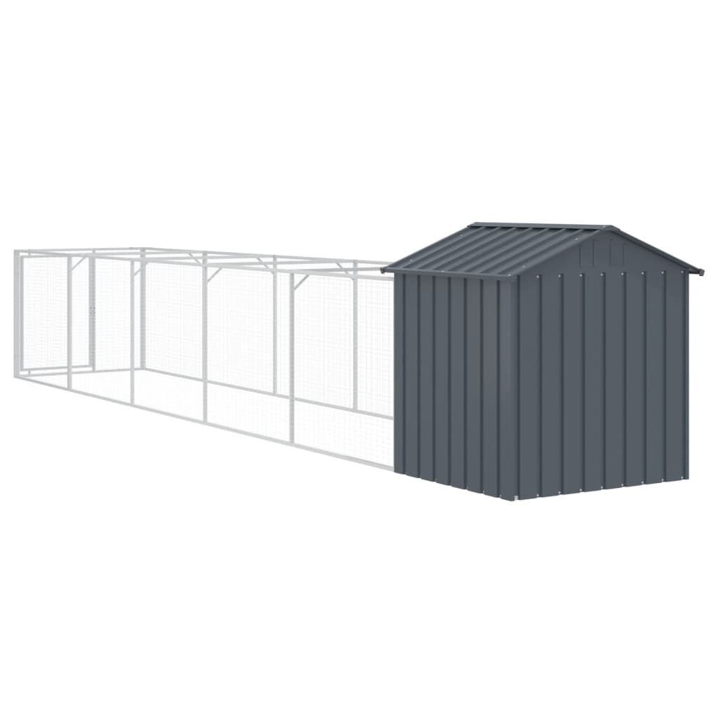 Dog house with anthracite roof galvanized steel