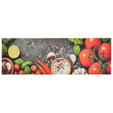 Tapis de cuisine lavable impression légumes 60x180 cm velours