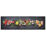 Tapis de cuisine lavable impression d'épices 45x150 cm velours