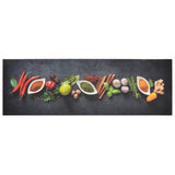 Washable kitchen mat with spice print 60x180 cm velvet