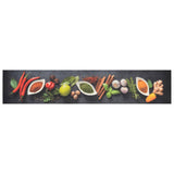 Tapis de cuisine lavable impression d'épices 60x300 cm velours