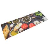 Tapis de cuisine lavable impression vin dîner 60x180 cm velours