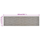 Tapis de cuisine lavable impression losange 45x150 cm velours