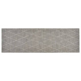 Tapis de cuisine lavable impression losange 60x180 cm velours