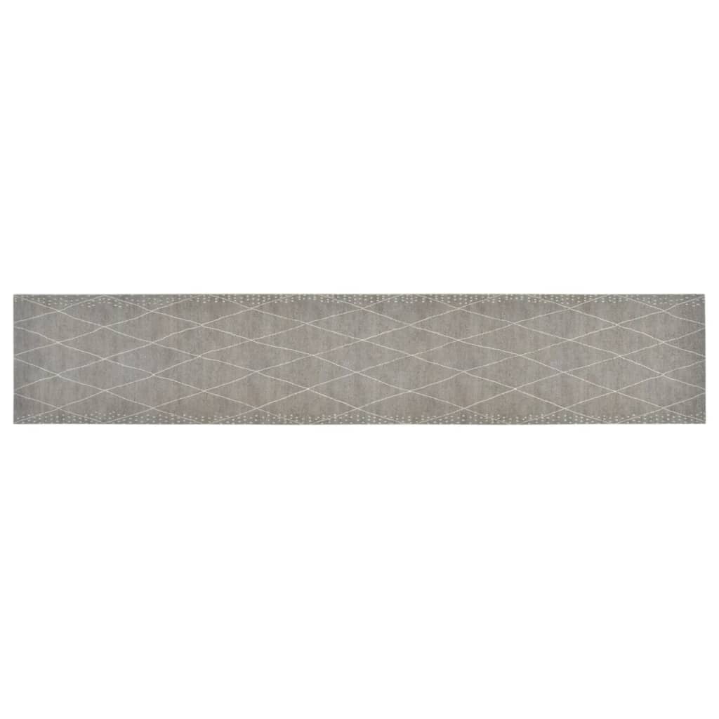 Tapis de cuisine lavable impression losange 60x300 cm velours