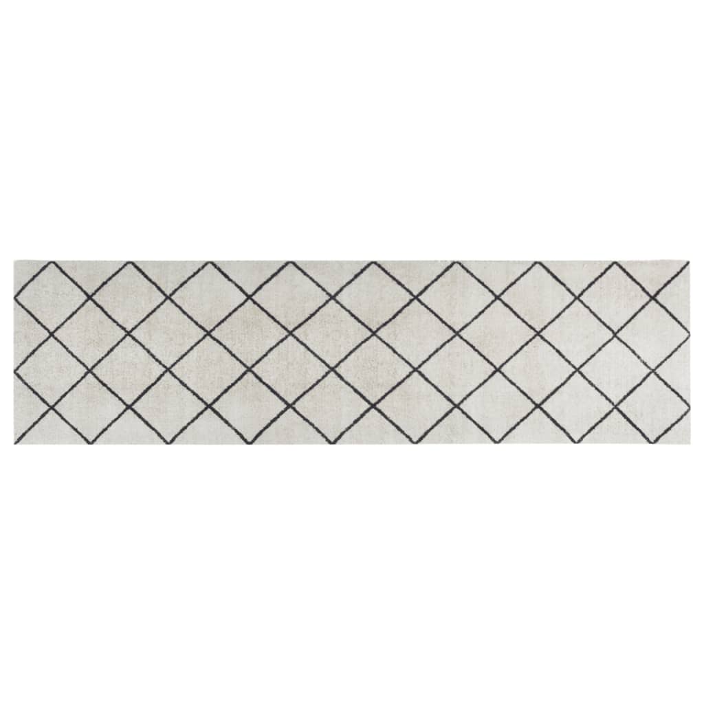 Tapis de cuisine lavable impression carrée 45x150 cm velours